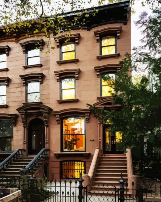 Brownstone Townhouse diamond painting