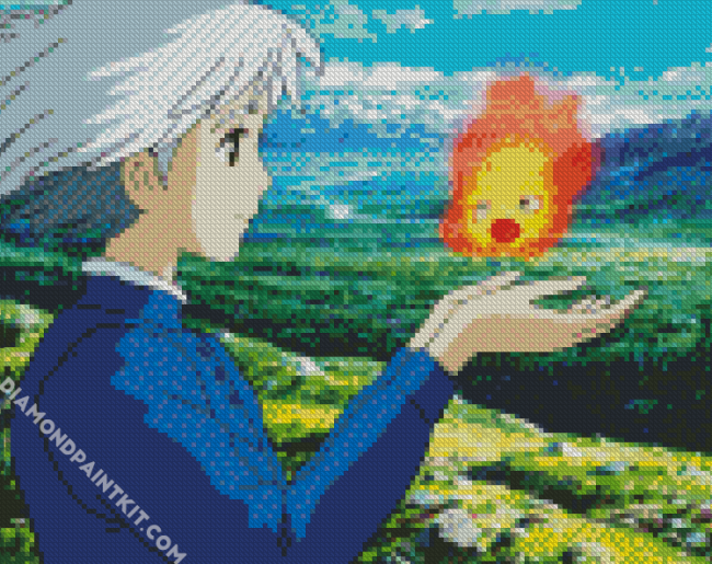 Calcifer And Sophie diamond painting