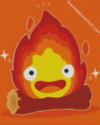 Calcifer Fire Demon diamond painting