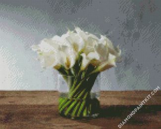 Calla Lily Glass Vase diamond painting