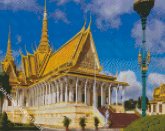 Cambodia Royal Palace diamond painting