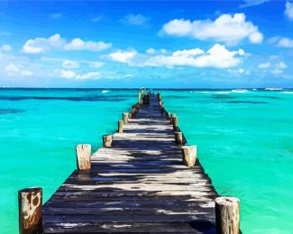 Cancun Beach Pier diamond painting