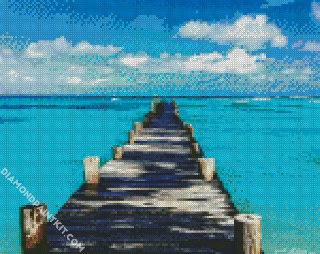 Cancun Beach Pier diamond painting