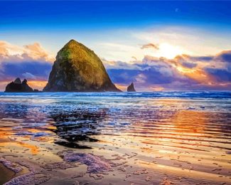 Cannon Beach Haystack Rock diamond painting