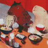 Capybara Eating Sushi diamond painting