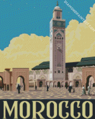 Casablanca Morocco Poster diamond painting