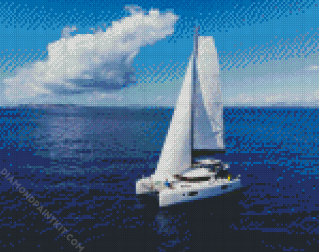 Catamaran Ship diamond painting