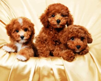 Cavoodle Dogs Family diamond painting