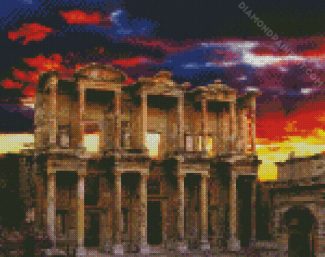 Celsus Library Izmir diamond painting