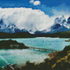 Chile Snowy Mountains Landscape diamond painting