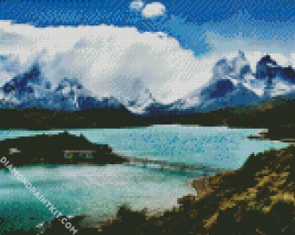 Chile Snowy Mountains Landscape diamond painting