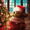 Christmas Baby Yoda diamond painting