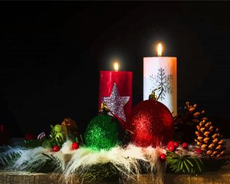 Christmas Candles diamond painting