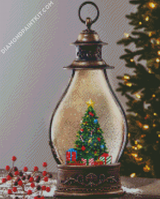 Christmas Lantern Tree diamond painting