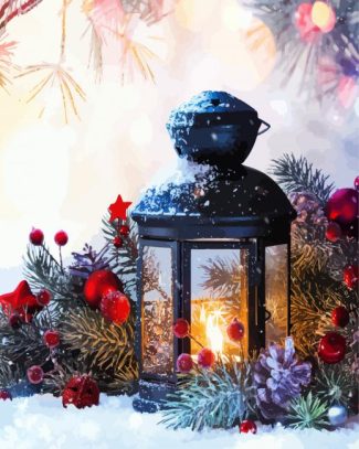 Christmas Lantern diamond painting