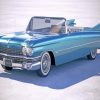 Classic Blue Cadilac diamond painting