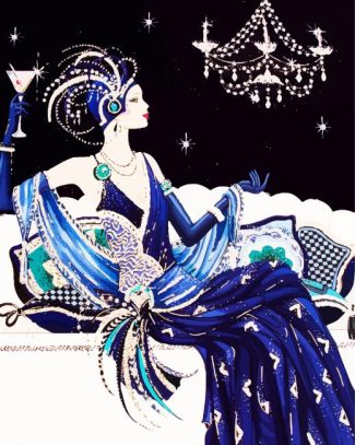 Classic Deco Lady diamond painting