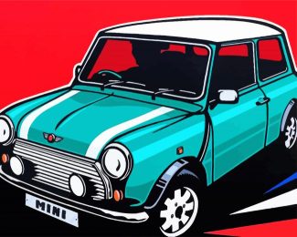 Classic Mini Cooper Car diamond painting