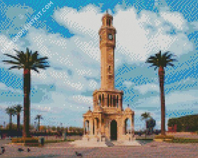 Clock Tower Izmir Turkey diamond painting