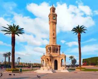 Clock Tower Izmir Turkey diamond painting