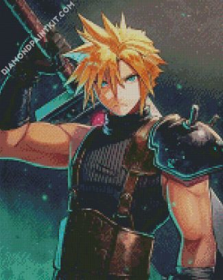 Cloud Strife diamond painting