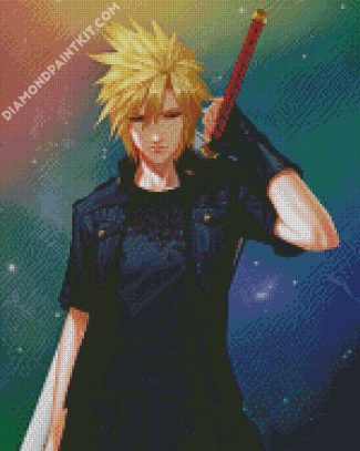 Cloud Strife Final Fantasy diamond painting