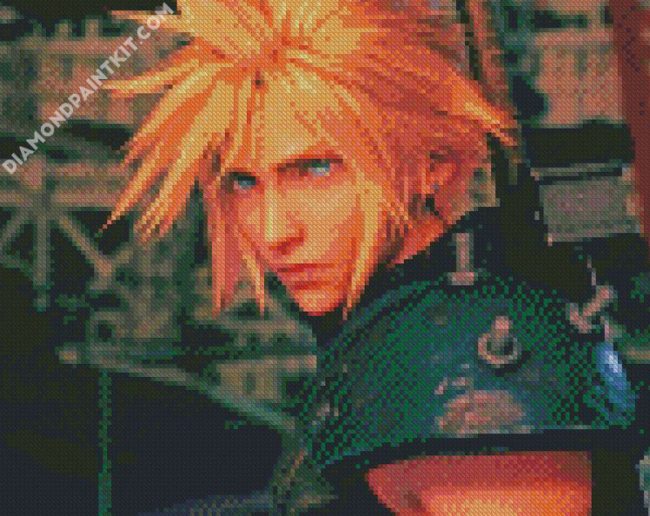 Cloud Strife Final Fantasy Game diamond painting