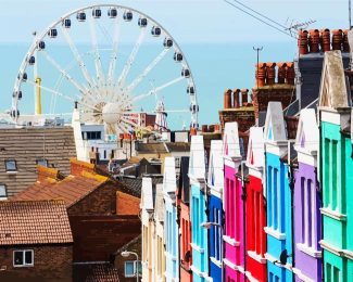 Colorful Houses In Brighton diamond painting