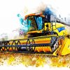 Combine Harvester Splatter Art diamond painting