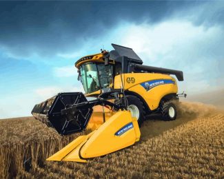 Combine Harvester Vehicle diamond painting