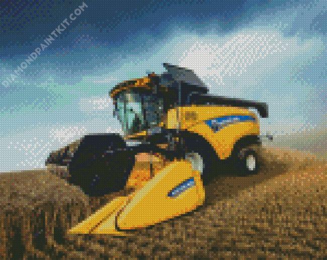 Combine Harvester Vehicle diamond painting