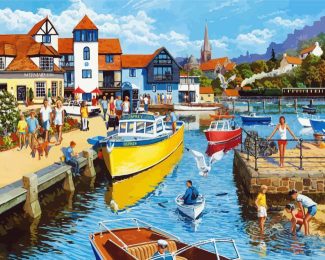 Country Side Harbour diamond painting