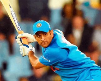 Cricketer Dhoni diamond painting