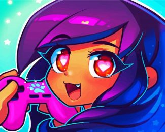 Cute Aphmau Face diamond painting