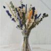 Delphiniums In Glass Vase diamond painting