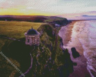 Derry Mussenden Temple Seascape diamond painting