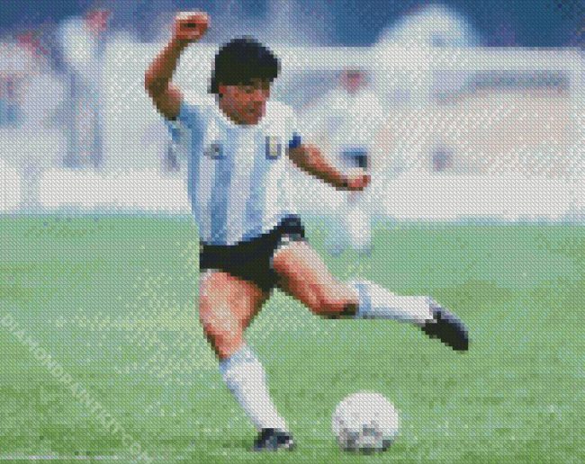 Diego Maradona Football Player diamond painting