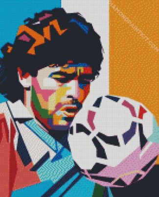 Diego Maradona Pop Art diamond painting