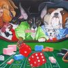 Dogs Playing Craps diamond painting