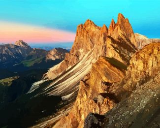 Dolomites Mountain diamond painting