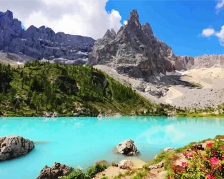 Dolomites Mountain diamond painting