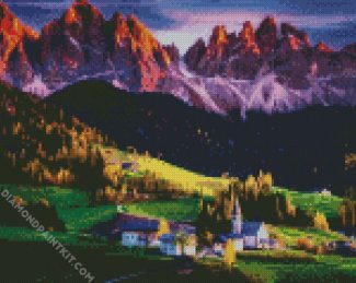 Dolomites Nature Scene diamond painting