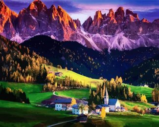 Dolomites Nature Scene diamond painting