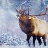 Elk In Snow Art diamond painting