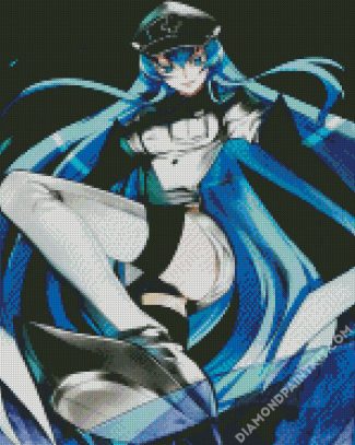 Esdeath Akame Ga Kill Anime diamond painting