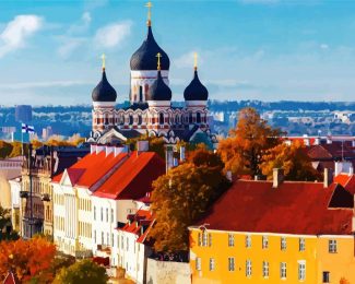 Estonia Tallinn City diamond painting