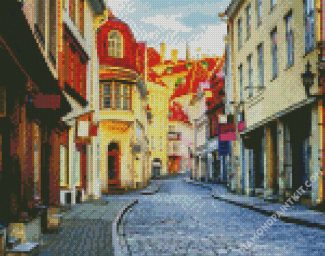 Estonia Tallinn Streets diamond painting