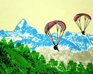 Everset Paragliding diamond painting