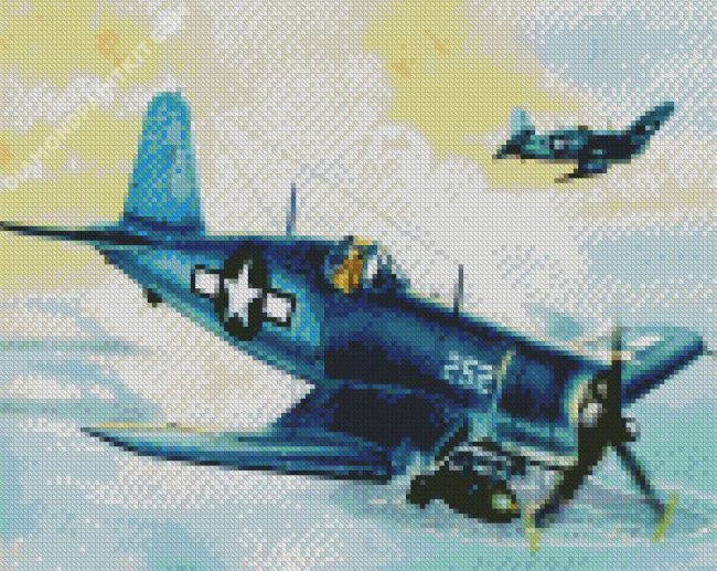 F4U Corsair Airplane diamond painting