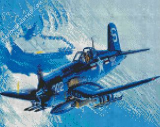 F4U Corsair Fighter Aircraft diamond painting